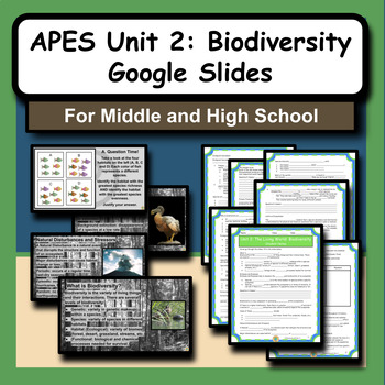 Preview of AP Environmental Science (APES) Unit 2 The Living World: Biodiversity Slides