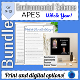 AP Environmental Science Bozeman Worksheets Whole Year Bun
