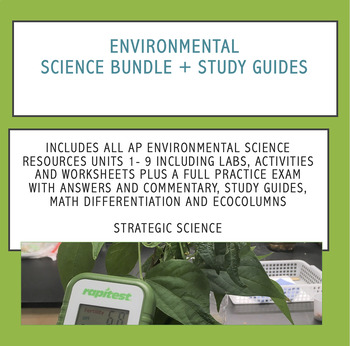Preview of AP Environmental Science Bundle 2023/2024-Units 1-9+Study Guides+Practice Exam
