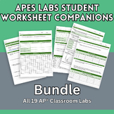 APES Labs Student Worksheet Companions *FULL BUNDLE*