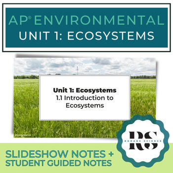 Preview of AP Environmental Science NOTES for Unit 1: Ecosystems | APES Notes
