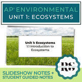 AP Environmental Science NOTES for Unit 1: Ecosystems | AP