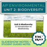 AP Environmental Science NOTES for Unit 2: Biodiversity | 