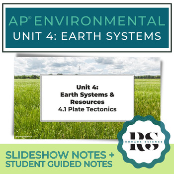 Preview of AP Environmental Science NOTES for Unit 4: Earth Systems| APES Notes