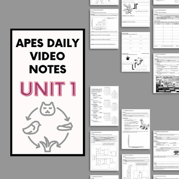 Preview of AP Environmental Science - Unit 1 Daily Video Notes (ENTIRE UNIT + KEYS)