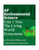 AP Environmental Science Unit 1 Test: The Living World- Ec