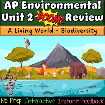 Preview of AP Environmental Science Unit 2 A Living World Biodiversity Boom Card Review