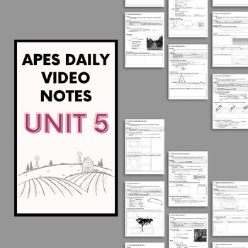 Preview of AP Environmental Science - Unit 5 Daily Video Notes (ENTIRE UNIT + KEYS)