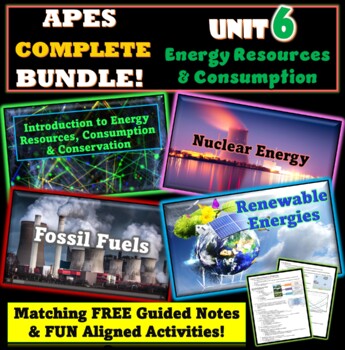 Preview of AP Environmental Science Unit 6 Energy Resources & Consumption BUNDLE