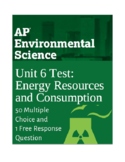 AP Environmental Science Unit 6 Test: Energy Resources and