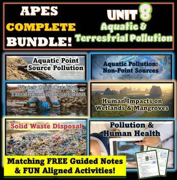 Preview of AP Environmental Science Unit 8 Aquatic & Terrestrial Pollution COMPLETE BUNDLE