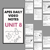 AP Environmental Science - Unit 8 Daily Video Notes (ENTIR