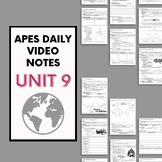 AP Environmental Science - Unit 9 Daily Video Notes (ENTIR