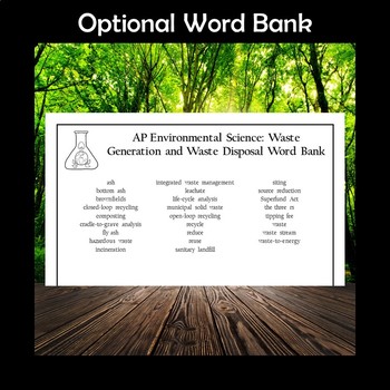 AP Environmental Science Waste Generation and Waste Disposal Crossword