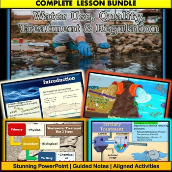 Preview of AP Environmental Science Water Quality & Sewage Treatment COMPLETE Lesson Bundle