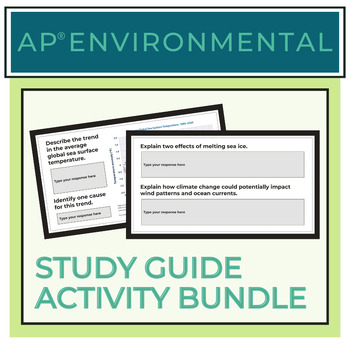 Preview of AP Environmental Study Guide Activity Bundle | Digital + Printable