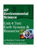 AP Environmental Science Unit 4 Test: Earth Systems and Resources