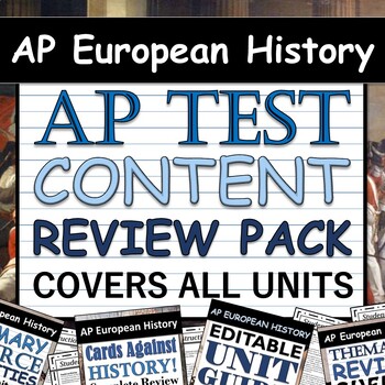 Preview of AP Euro / AP European History - AP Test Review Content Pack - All Units