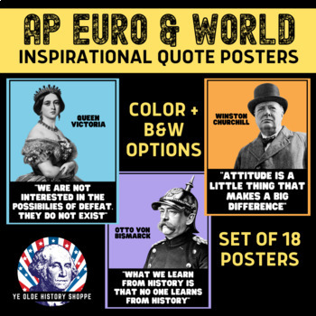 Preview of AP Euro Classroom Decor - Bulletin Board - Printable Posters - Back to School