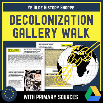 Preview of AP Euro: Decolonization after World War II  - Gallery Walk & Discussion Qs