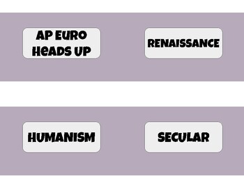 Preview of AP Euro - Heads Up Review Game