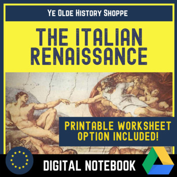 Preview of AP Euro: Italian Renaissance Humanism - Digital Notebook - Primary Sources & Art