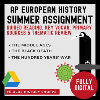 Preview of AP Euro Summer Assignment - The Middle Ages - Digital or Printable