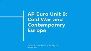 Preview of AP Euro Unit 9: Cold War and Contemporary Europe (1914 to present) PowerPoint