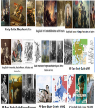 Preview of AP European / Euro Study Guide Bundle Napoleon through Post Cold War Era