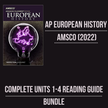 Preview of AP European History AMSCO Complete Reading Guide Bundle- Units 1-4