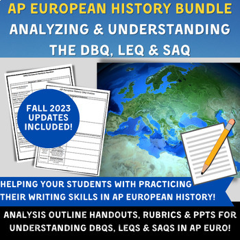 Preview of AP European History- Understanding the DBQ, LEQ, SAQ (PPTs, Rubrics & Outlines!)