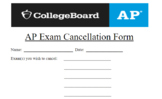 AP Exam Cancellation Form