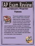 AP Exam Literature and Poetry Term Review