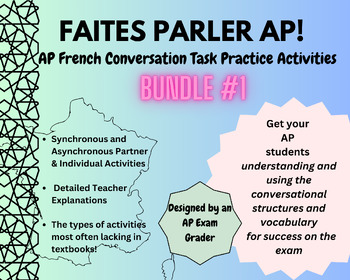 Preview of AP French | Conversational Speaking Task Activities BUNDLE