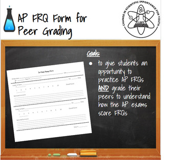 Preview of AP FRQ Form for Peer Grading