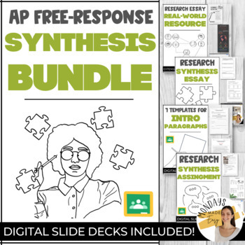Preview of AP Free Response SYNTHESIS ESSAY BUNDLE Scaffolding Worksheets and Assignments