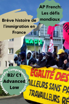 Preview of AP French Les défis mondiaux: Histoire de l'immigration en France Slides