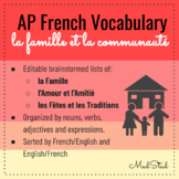 AP French Vocabulary: Famille et Communauté/Family and Community
