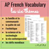 AP French thematic Vocabulary lists