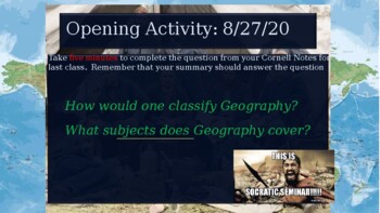 Preview of AP Geography ppt notes Unit 1:  Thinking Geographically