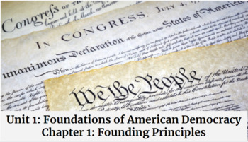 Preview of AP Gov Unit 1: Foundations of American Democracy, Chapter 1 Founding Principles