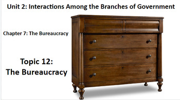 Preview of AP Gov Unit 2: Interactions Among the Branches, Chapter 7 The Bureaucracy
