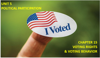 Preview of AP Gov Unit 5: Political Participation, Ch. 15 Voting Rights & Behavior