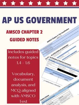 Preview of AP Government: AMSCO Guided Notes for Chapter 2 (Topics 1.4-1.6)