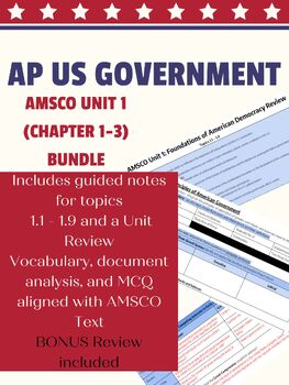 Preview of AP Government: AMSCO Unit 1 BUNDLE (with bonus review worksheets!)