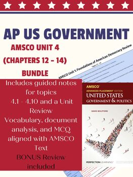 Preview of AP Government: AMSCO Unit 4 BUNDLE (with bonus review worksheets!)