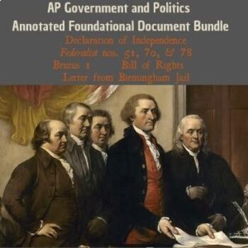 Preview of AP Government Foundational Documents Annotation Guide Bundle
