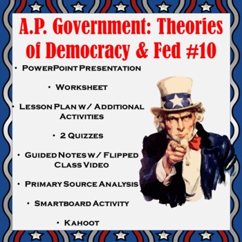 Preview of AP Government Intro and Topic 1.2 Theories of Democracy