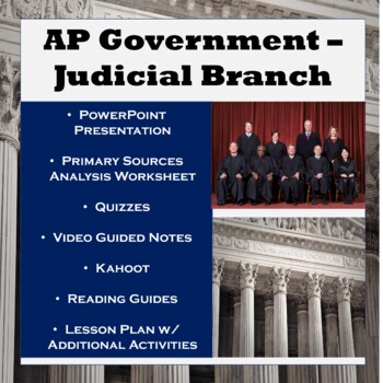 Preview of AP Government Judicial Branch - Topics 2.8 - 2.11