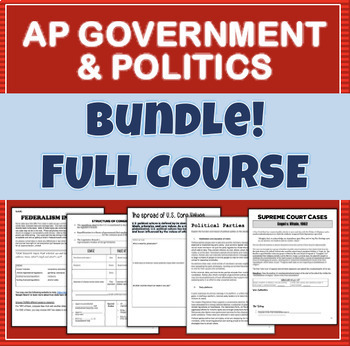 Preview of AP Government & Politics: FULL COURSE! No Prep Unit Plans